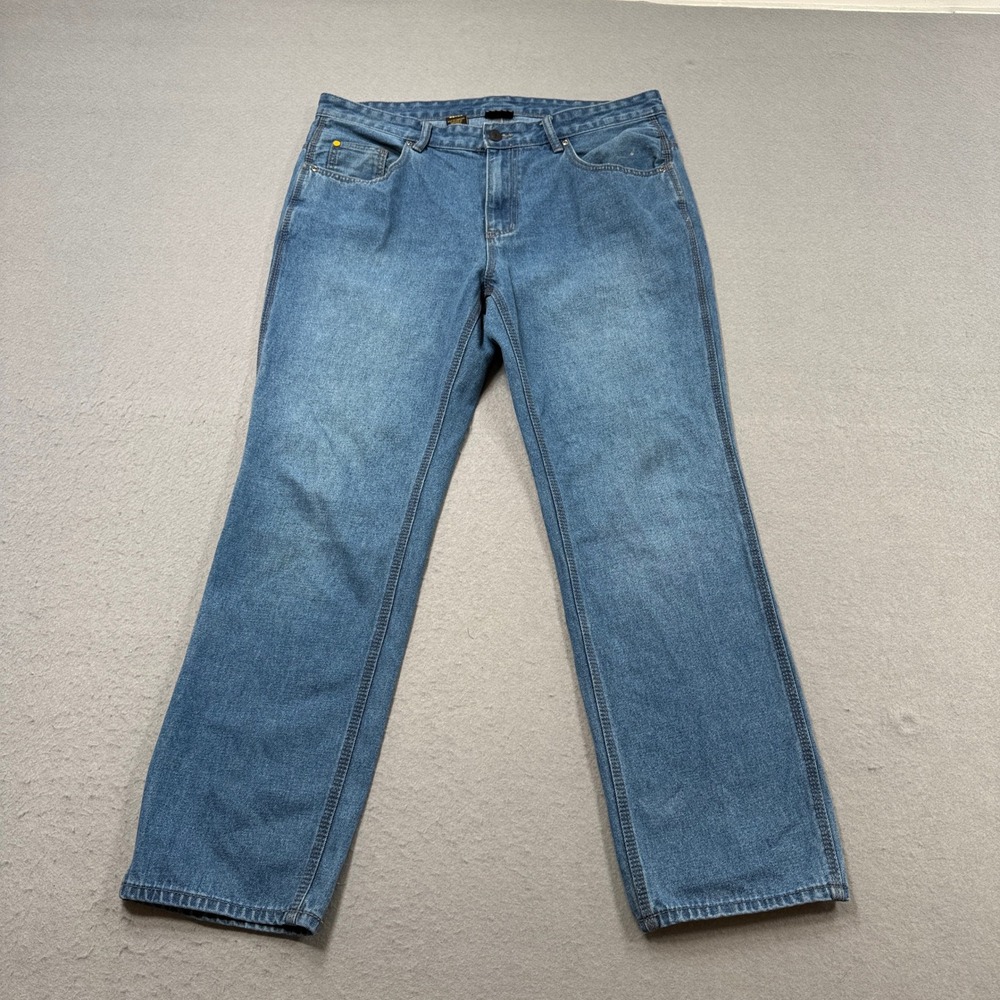 CAT Caterpillar Jeans Men's 38x32 Blue Medium‎ Wash Straight Leg Relaxed Cotton